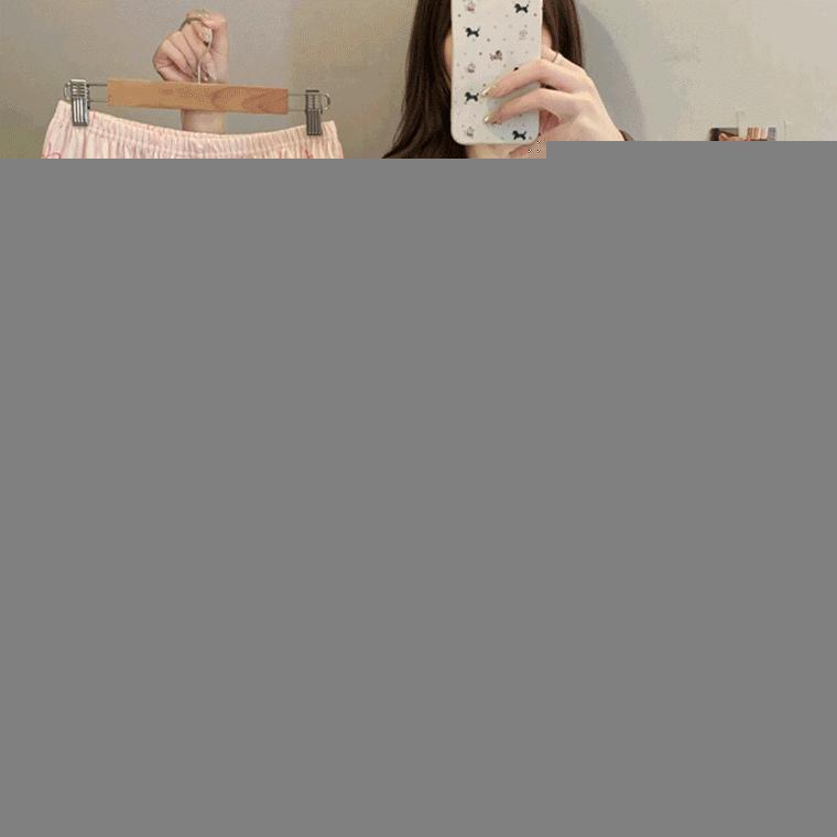 (3pcs)통통리본 파자마세트