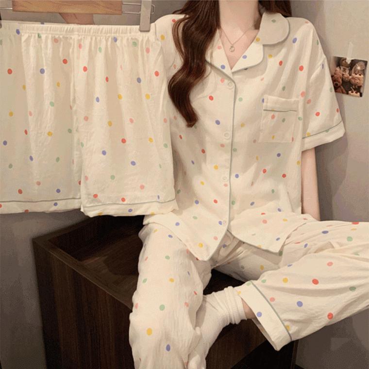 (3pcs)구슬 파자마세트