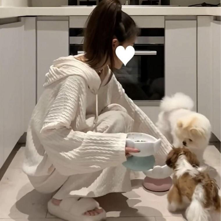 페를레 후드 파자마원피스