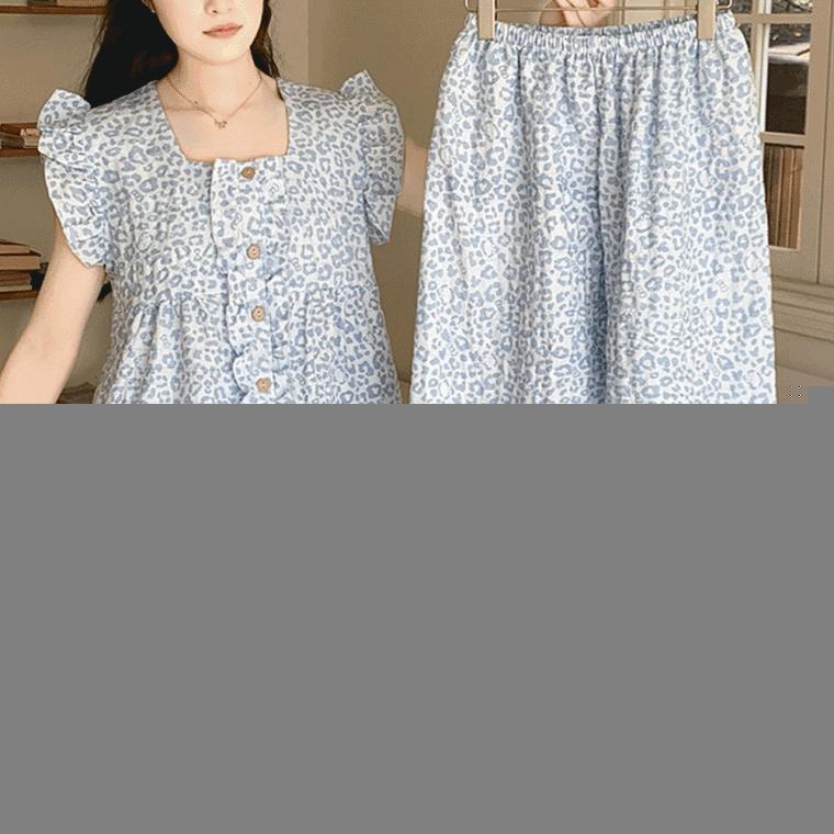 (캡내장/3pcs)블루파드 파자마세트