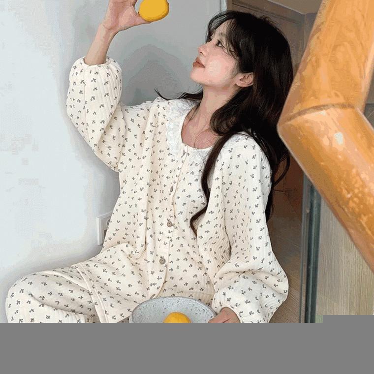 슈가체리 누빔 파자마세트