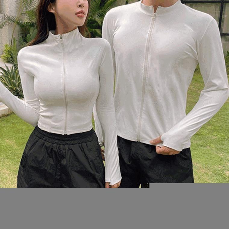 클린무드 커플 집업 래쉬가드 세트