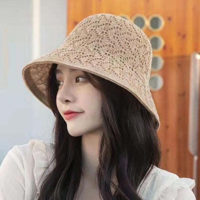 레이스 커버 단색 양면 벙거지 모자 선캡 썬캡 봄 여름 겨울 캡모자 나들이 여성 성인 여름 비치 휴가