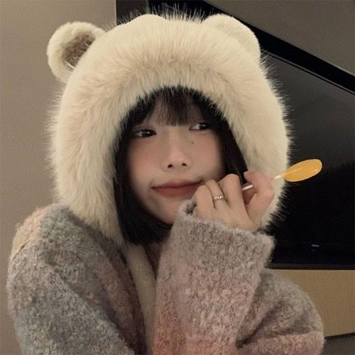 특별세일/한정수량 귀돌이 베어 방울 털모자 모자 벙거지 귀마개 털모자 보온 가을 겨울 겨울모자 여