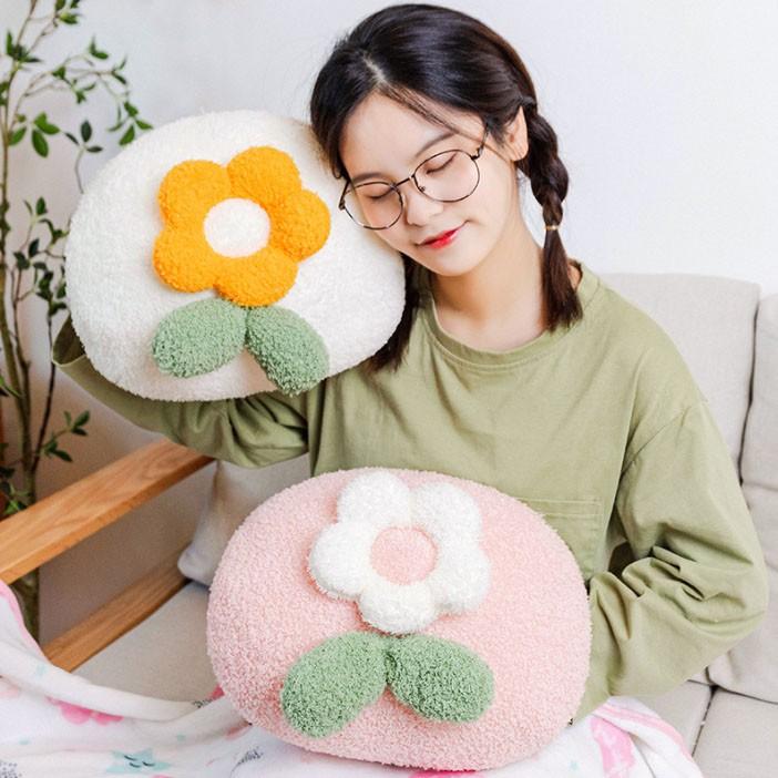 무릎담요/무릅담요 입체 꽃입 플라워 쿠션 무릎 담요 극세사 이불 단체 사은품 겨울 보온 사무실