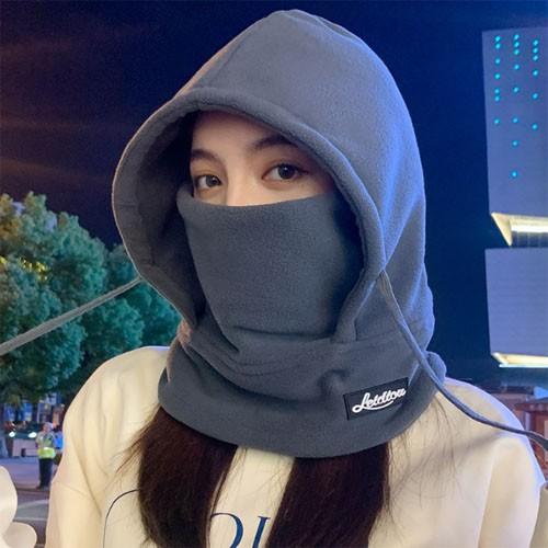 남녀공용 딥 후드 바라클라바 후드 모자 워머 목도리 벙거지 털모자 보온 가을 겨울 겨울모자 방한