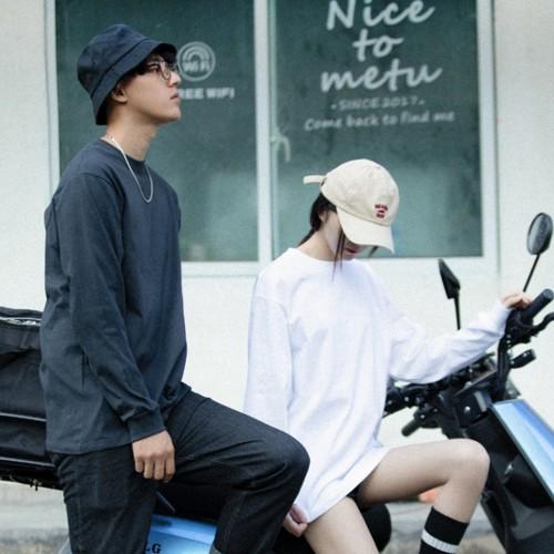 면티 남녀공용 순면 솔리드 긴팔 면티 편하게 입을수 있는 남녀 면티셔츠-k148