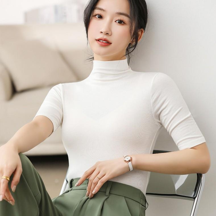 솔리드 모달 폴라 반팔목티 반목티 2장묶음 T279