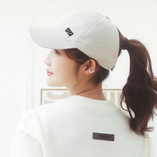 포니테일 자외선차단 자수 캡모자 po-hat