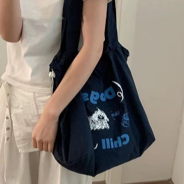 넉넉한 사이즈 캐주얼 Basic lettering bag