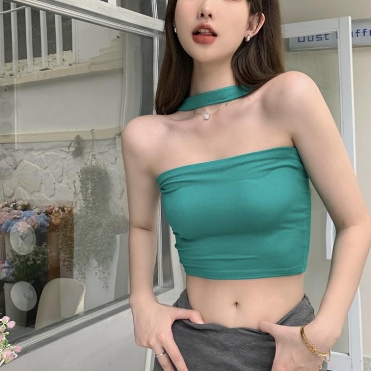 스트랩 홀터 튜브탑 크롭나시 3color