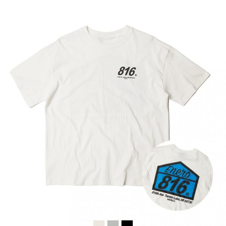 남자 816그래픽 루즈핏 데일리 반팔티셔츠