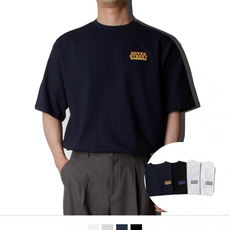 남자 스트릿 레터링 반팔티 오버핏 백프린팅 여름 티셔츠