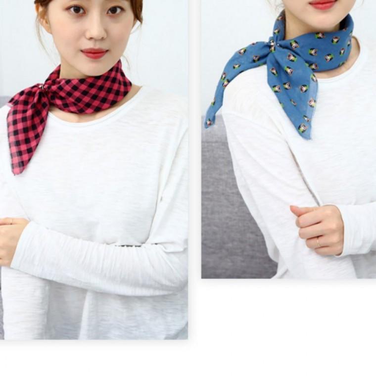 손수건 국산 스카프 순면 머플러 포장 선물 사각 개별 면손수건