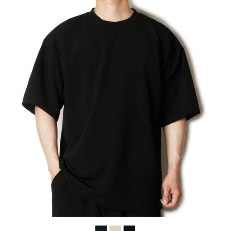 남성 무지오버핏 루즈핏 베이직 여름반팔티셔츠