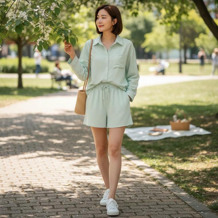썬블럭 여름 셔츠 반바지 셋업 SD-260618