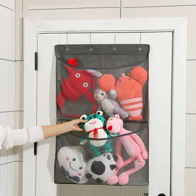 문걸이 수납 파우치 메쉬 다용도 소품정리함 2칸 4칸