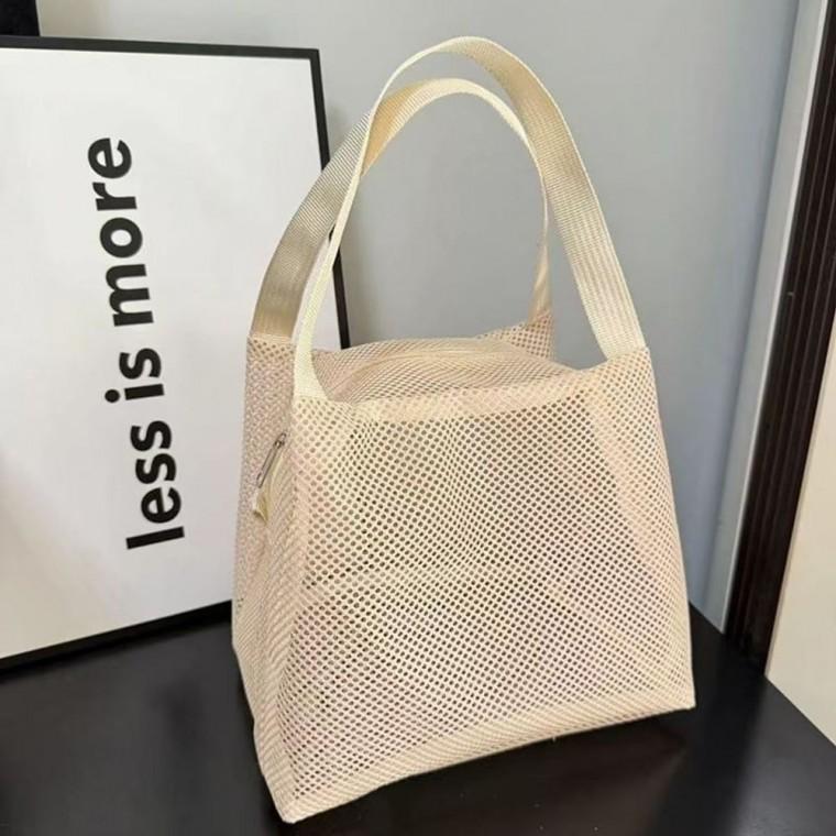 휴대용 메쉬백 비치백 여행 소품 정리 수납 파우치