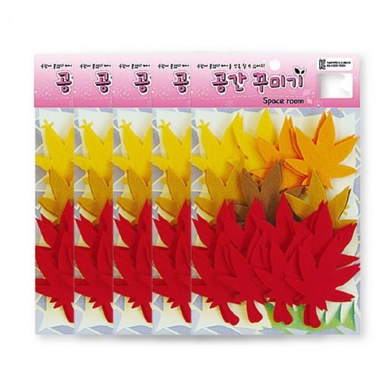 가을 환경판 펠트 단풍잎 꾸미기 재료 25P x 5개