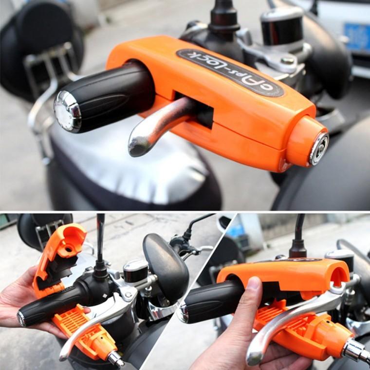 쉽고 간편한 오토바이 자전거 바이크 도난방지 핸들락 자물쇠 열쇠