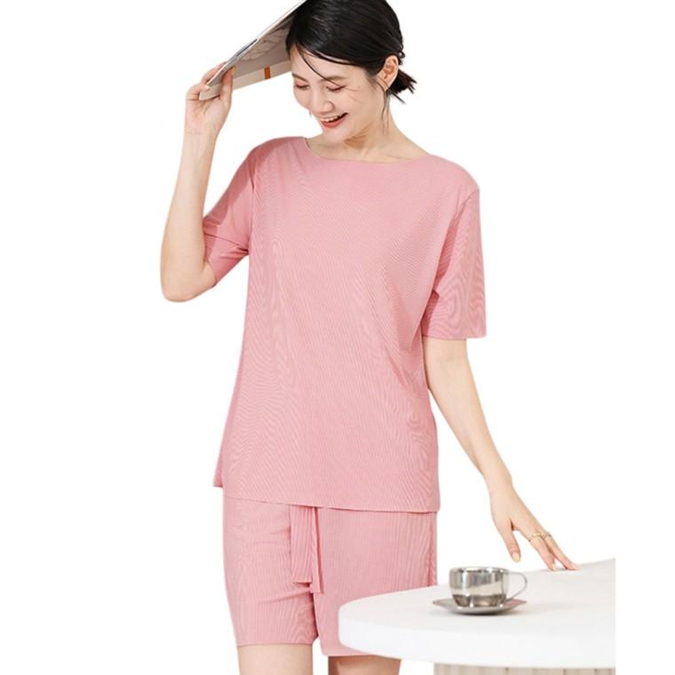 여성 반팔티 반바지 상하세트 상하복 편안한 홈웨어 잠옷 사우나복 찜질복 CLAU1084