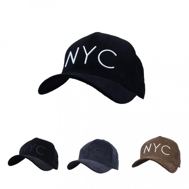 NYC 레터링 포인트 코듀로이 면 코튼 볼캡 야구모자 TR11382