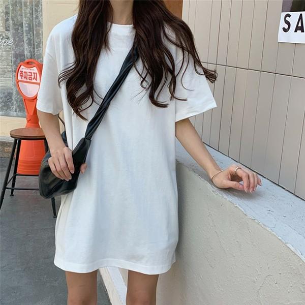 레이어드 라운드 오버핏 박스 반팔티 LK-T15