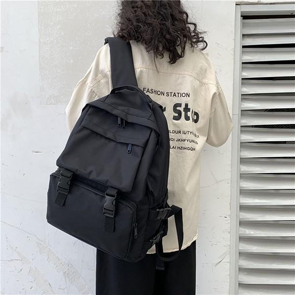 남녀공용 1컬러 블랙 데일리 학생 백팩 BS-06