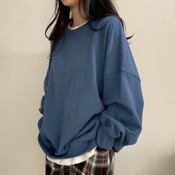 여성 2컬러 데일리 루즈핏 레이어드 티셔츠 LK-TA13