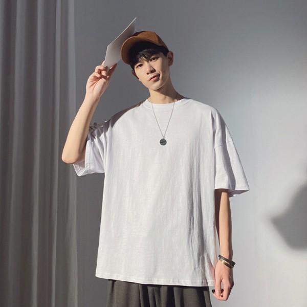 7부티셔츠 무지 오버핏 남자 반 티 INSUM72