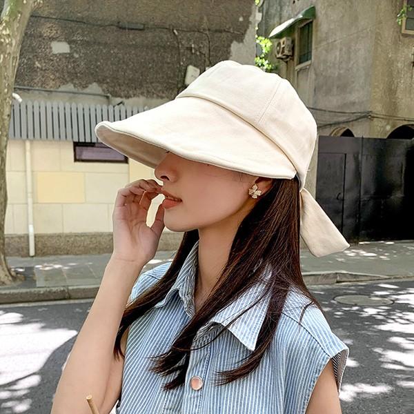 여성 코튼 리본 장식 디자인 캐주얼한 썬캡 HAT61