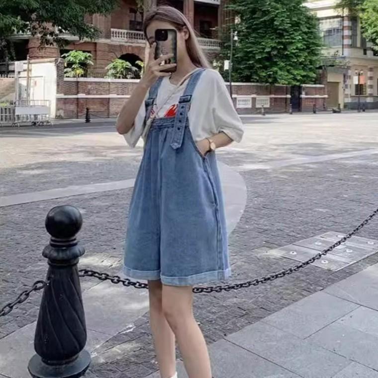 여성 통바지 데님 큐티 멜빵 점프수트 BM-081