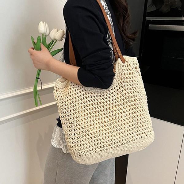 여성 데일리 여름 시스루 라탄 숄더백 UN-2415