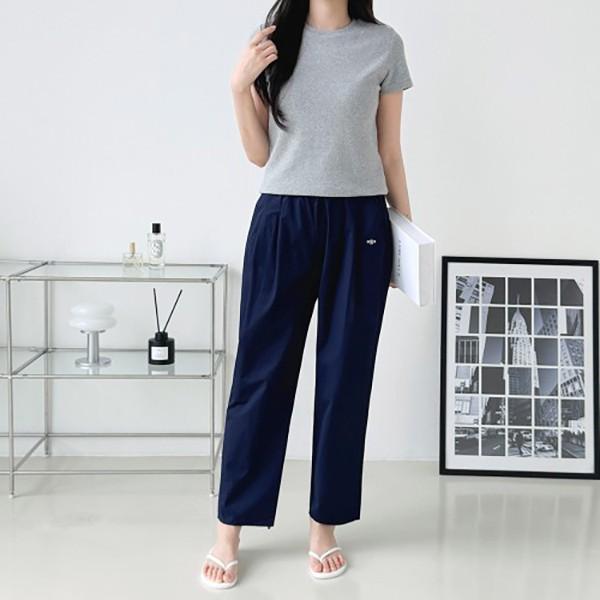 워싱면 데일리 미넬스 더블핀턱 일자바지 SD-250719