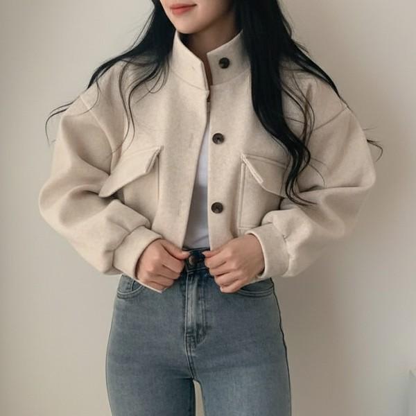 모던 클래식 여성 페미닌 크롭 데일리 자켓 LK-J041