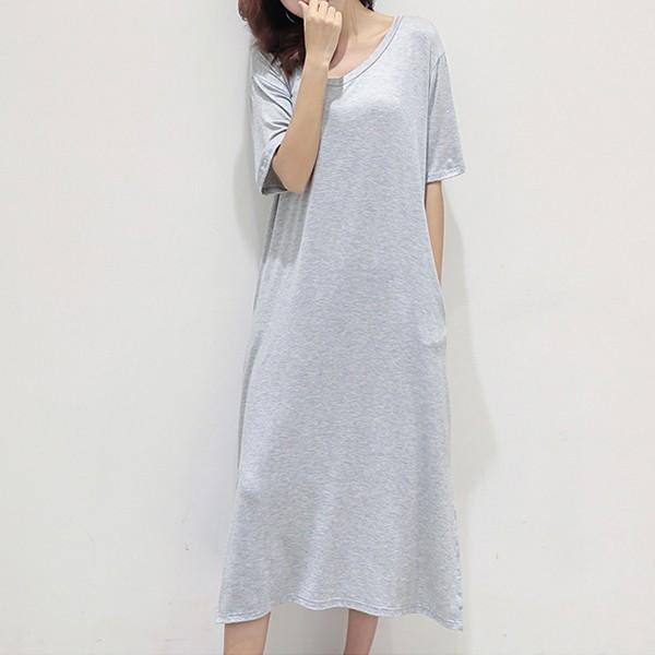 3컬러 데일리 여성 사이드트임 캐주얼 원피스 LKO550