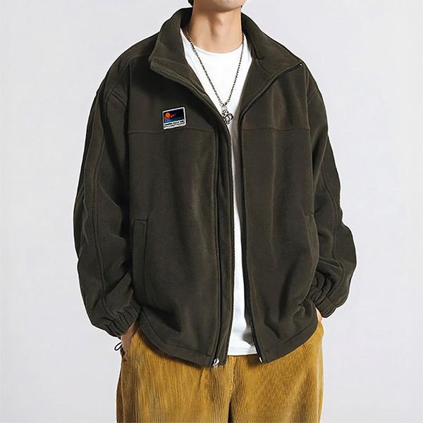 하이넥 남성 3컬러 데일리 플리스 집업 IS-JP30