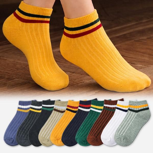 스니커즈 골지 10컬러 양말 세트 10켤레 AYY-0312