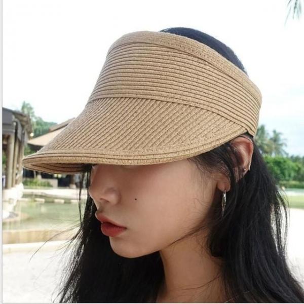 여름 여자 모자 왕골 라피아 사파리 라탄 밀짚 여성 썬캡