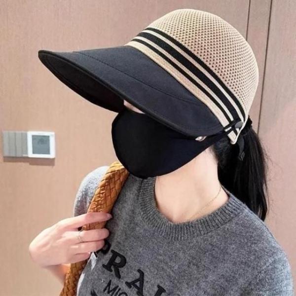 밀짚 여성 메쉬 자외선 여자 차단 모자 휴가 캡 여름 빅 챙
