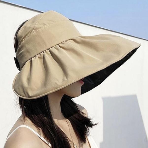 여성 암막 와이어 썬캡 벙거지 여름 모자 UV 차단