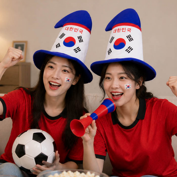 응원굿즈 모자 국가대표 고깔모자 스포츠 페스티벌
