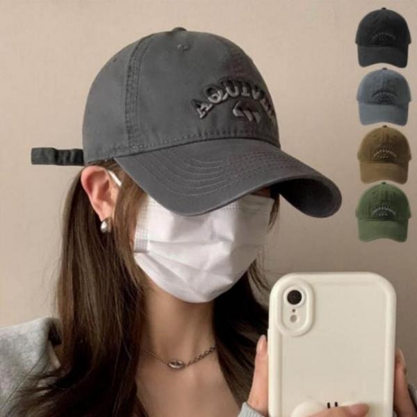 모자 볼캡 남녀공용 빈티지 워싱 캐주얼 스트릿