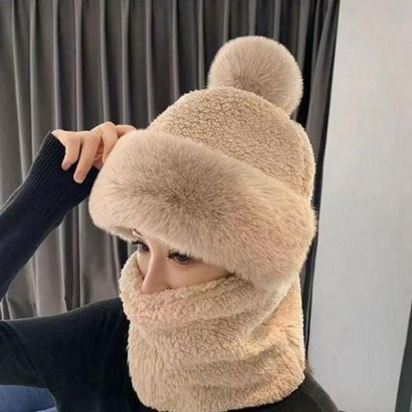 후드 여성 방한 모자 밍크 여자 방한 모자 보온 겨울