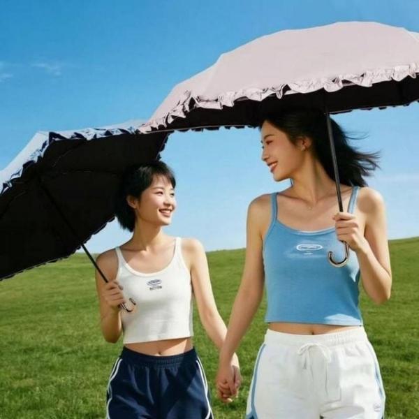 휴대용 5단 암막 우양산 UV차단 접이식 양산
