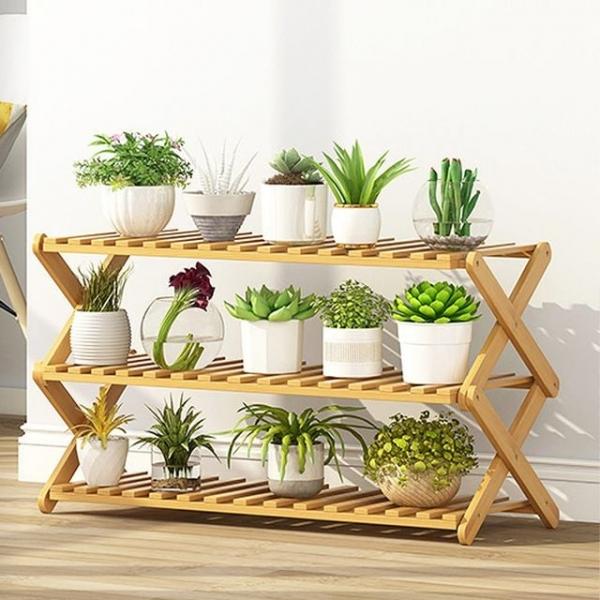 . LTD ㈜Tree 대나무 인테리어 화분진열대 (80cm)
