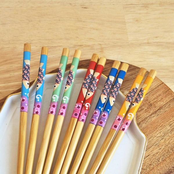 일본식 대나무 고급 젓가락 세트 5P(잉어)