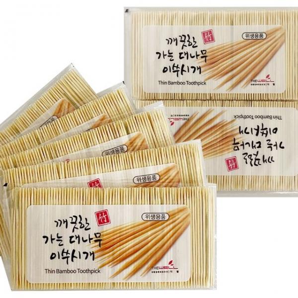 더웰 가는 대나무 이쑤시개(리필 2000입) 요지 업소용