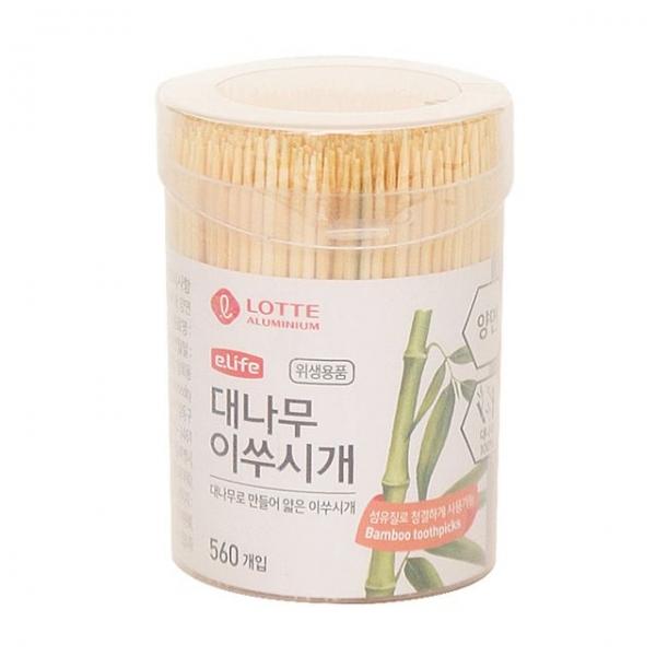 롯데 이라이프 대나무 양면이쑤시개 560P