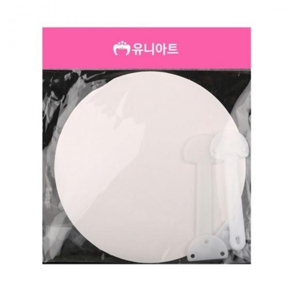 혜명몰 유니아트 1500 튼튼부채만들기 흰색 2개입 - 팩 (10개입) 손부채 가방부채 여행부채 여름부채 부채